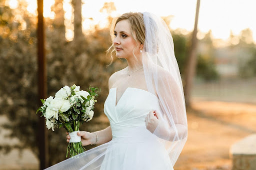 Bride and groom at The Farmhouse